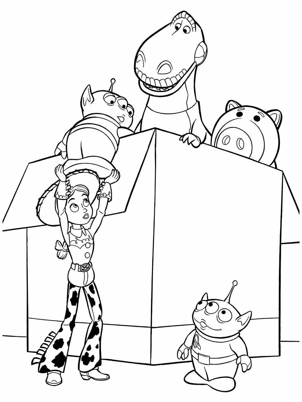 desenhos de jessie e amigos para colorir