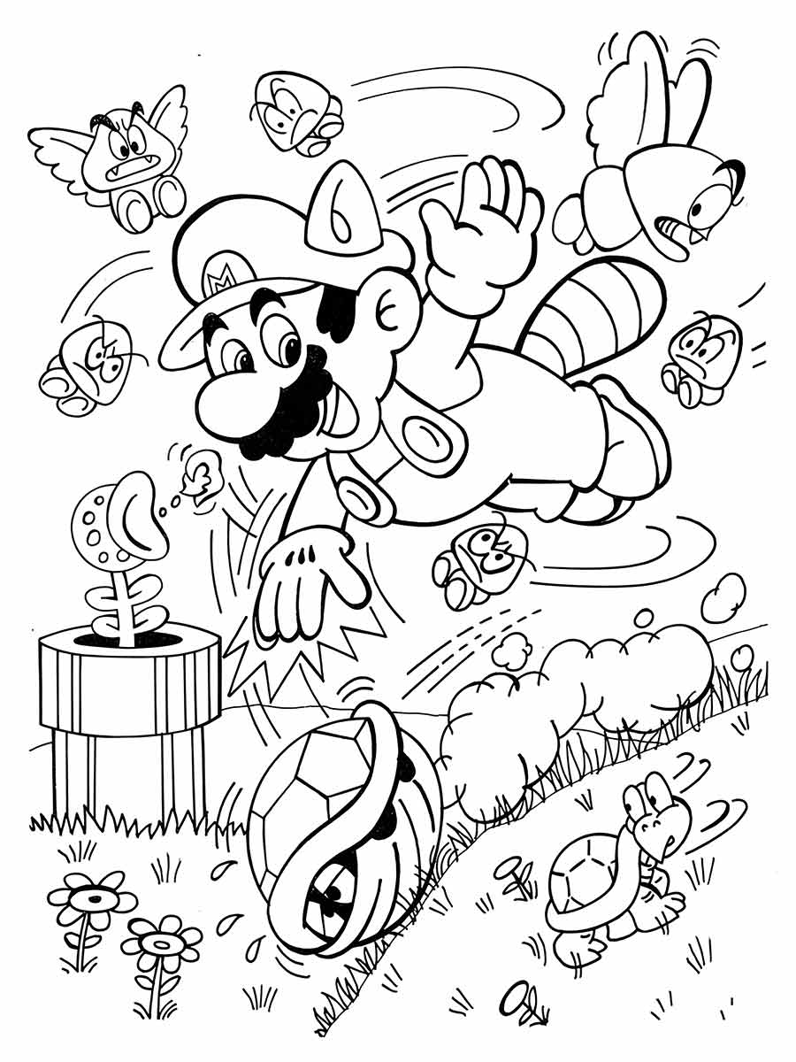 desenhos mario bros para colorir 2