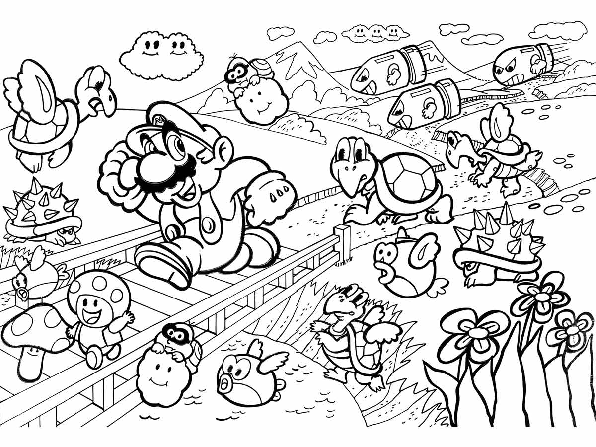 desenhos mario bros para colorir 3