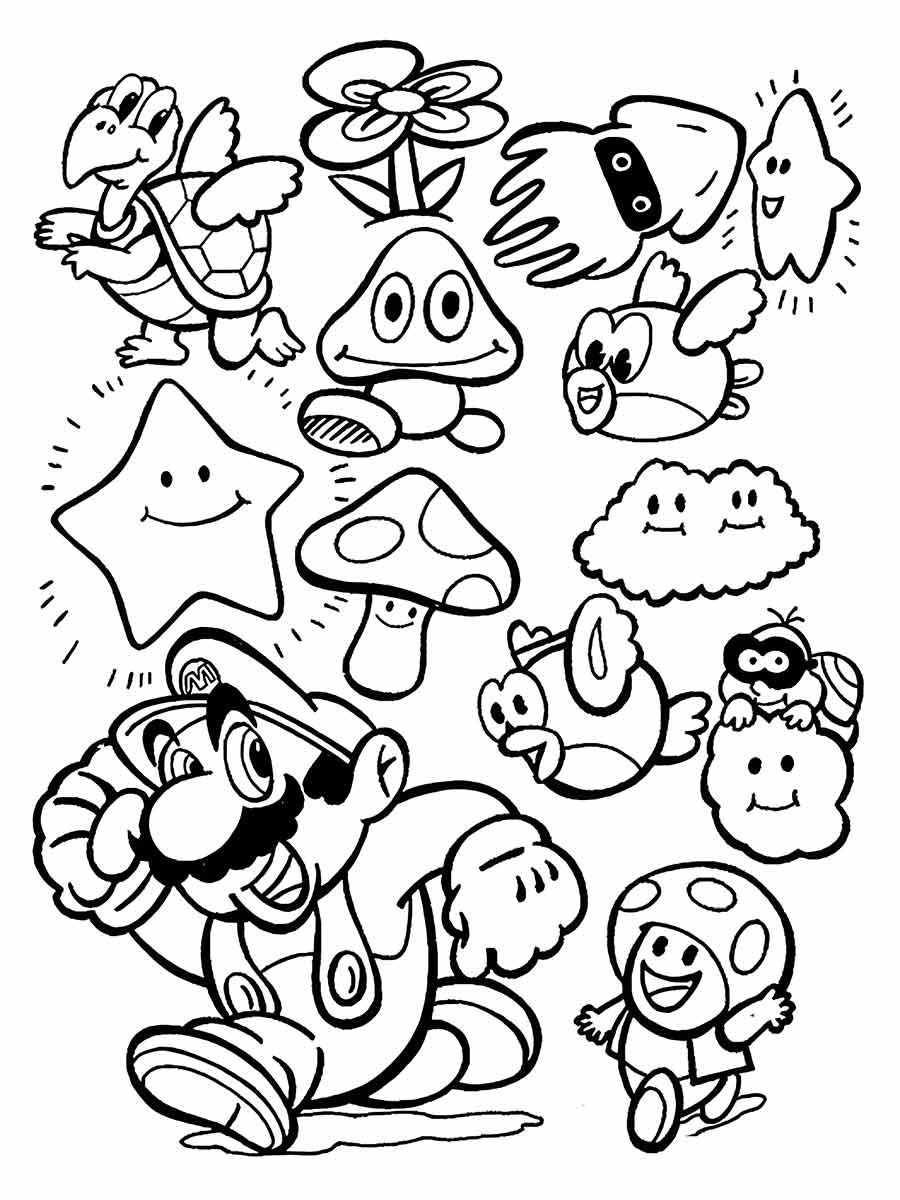 desenhos mario bros para colorir 5