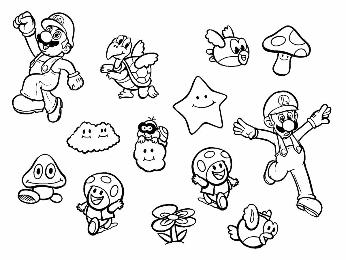 desenhos mario bros para colorir 8