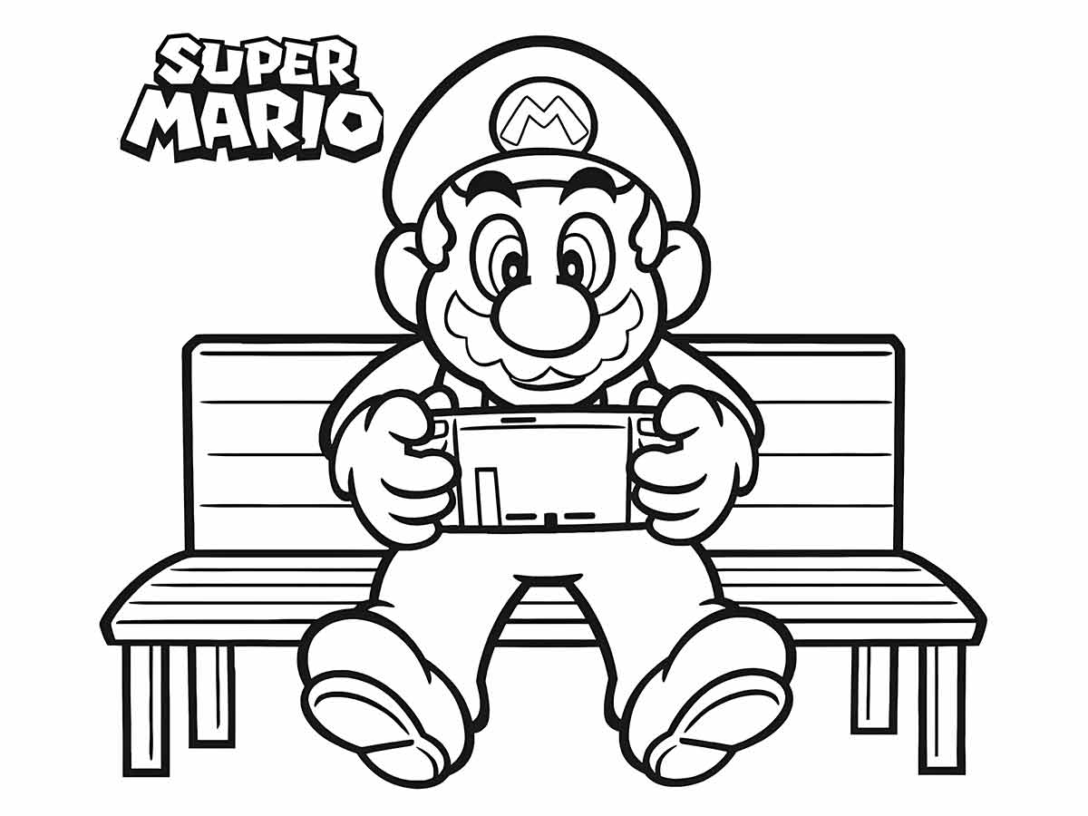 mario bros para colorir 4