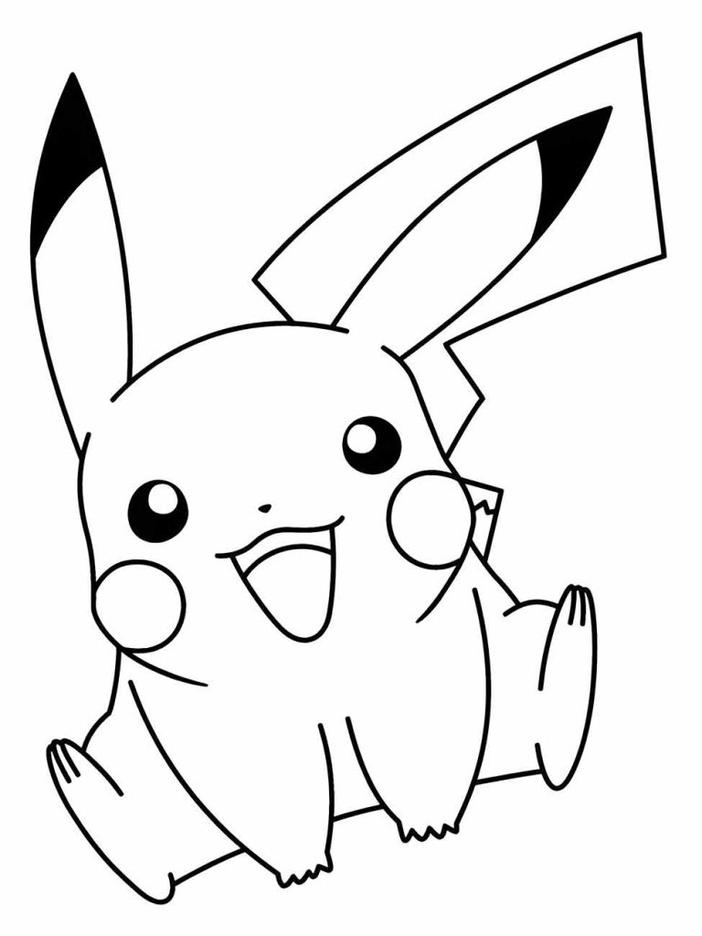 pikachu para colorir 1 - Educarolando - Aprender brincando