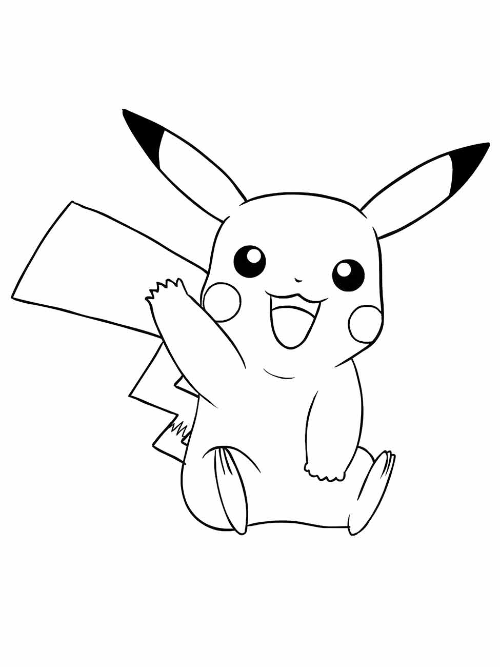 pikachu para colorir 10