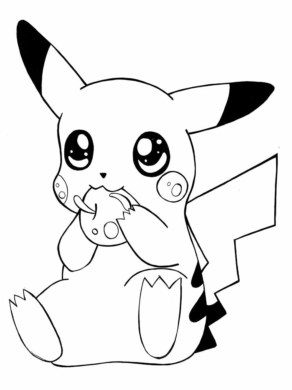 pikachu para colorir 14