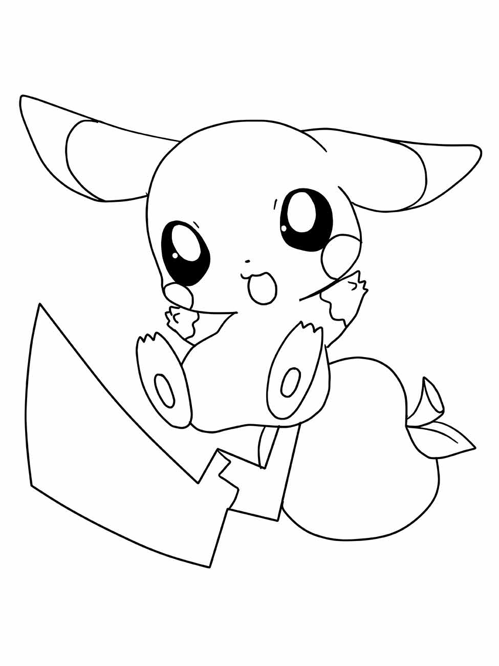 pikachu para colorir 16