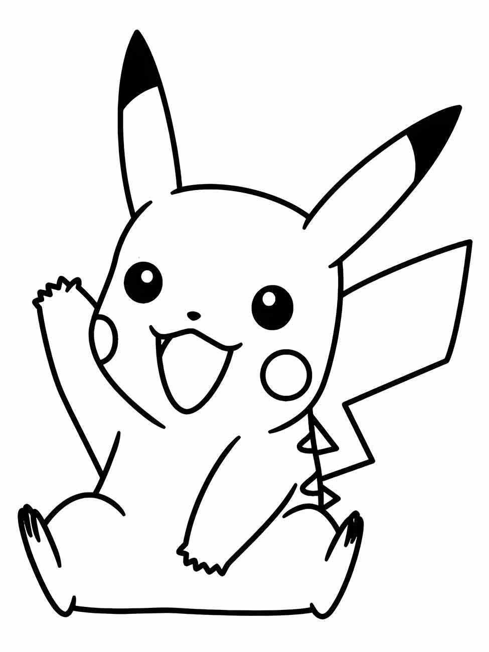 pikachu para colorir 2