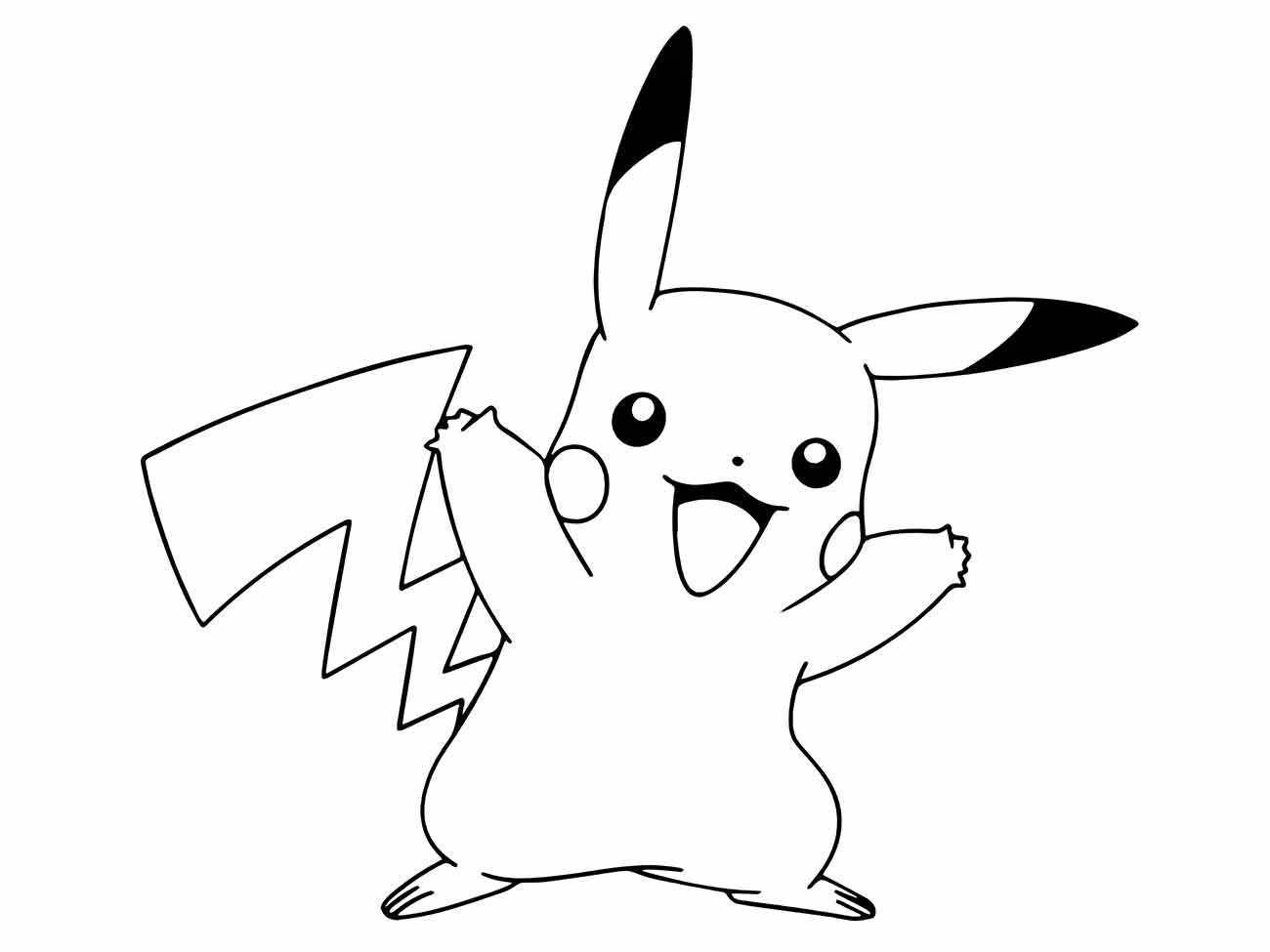 pikachu para colorir 20