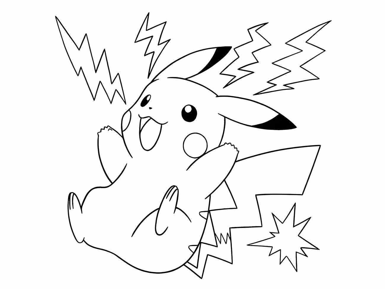 pikachu para colorir 24