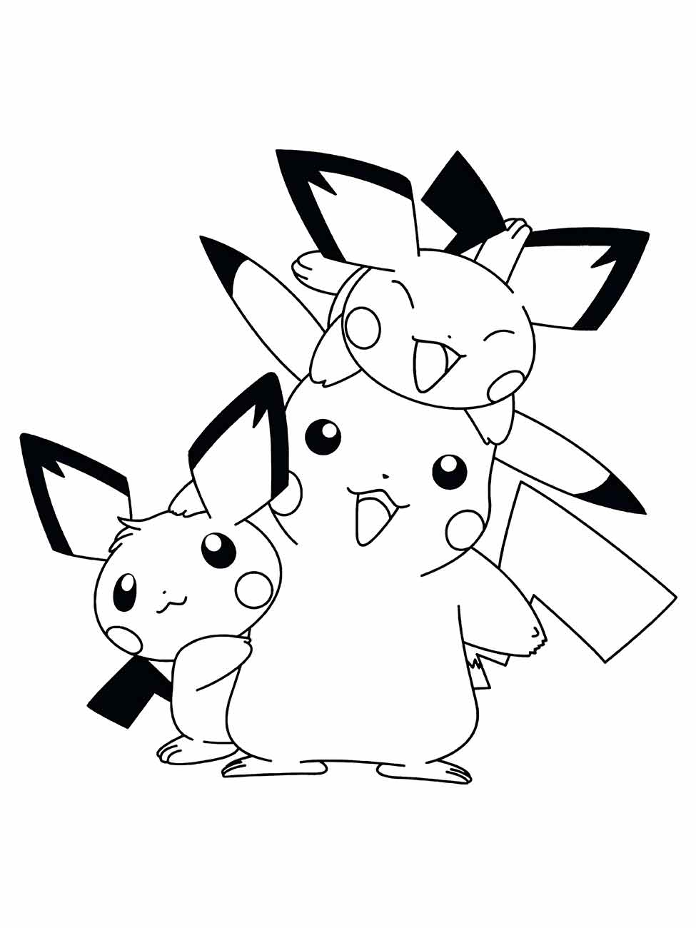 pikachu para colorir 34