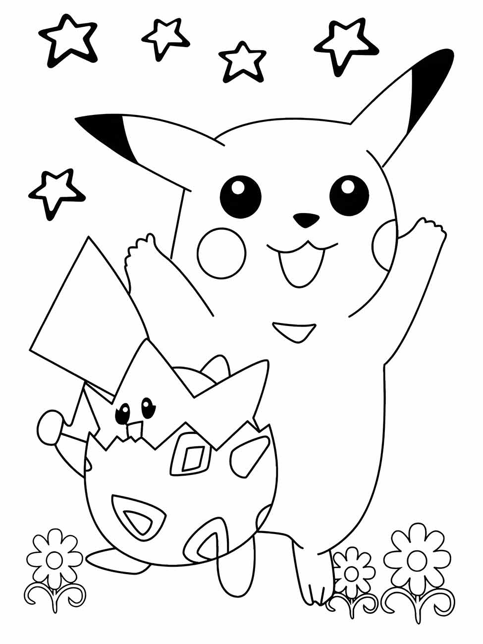 pikachu para colorir 38