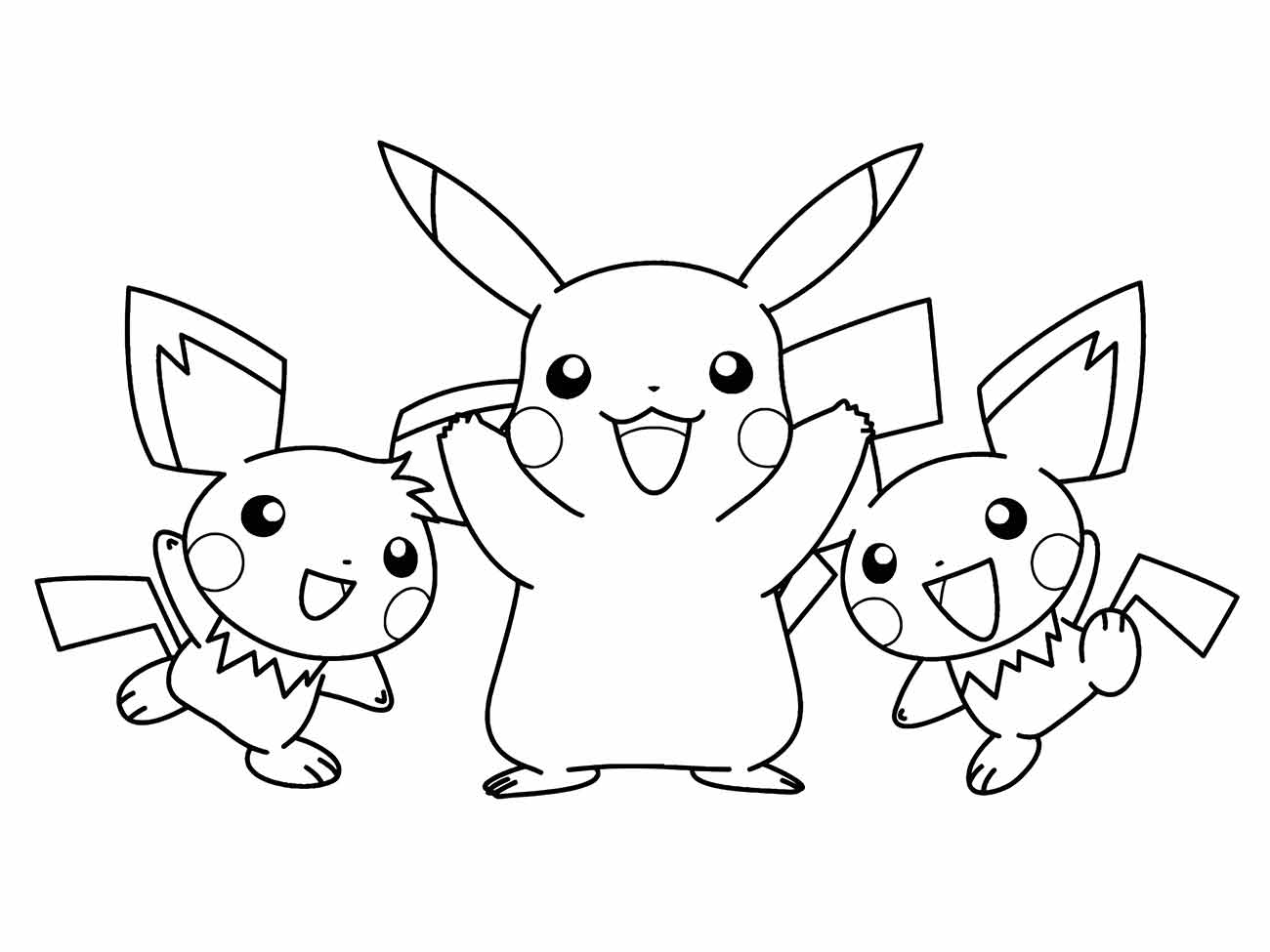 pikachu para colorir 40