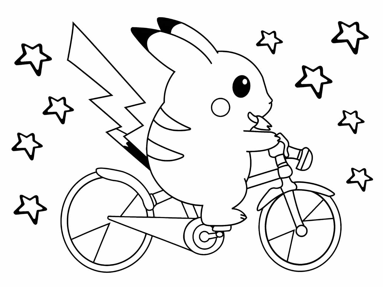 pikachu para colorir 43