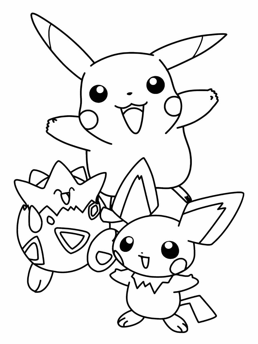 pikachu para colorir 44