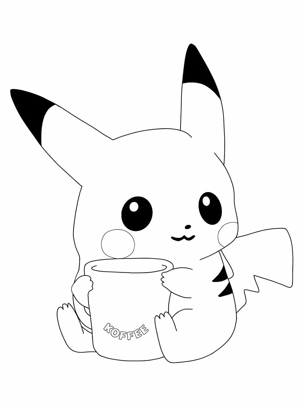 pikachu para colorir 6