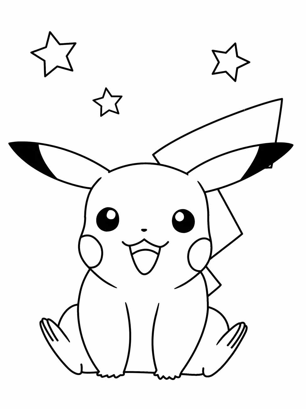 pikachu para colorir 8