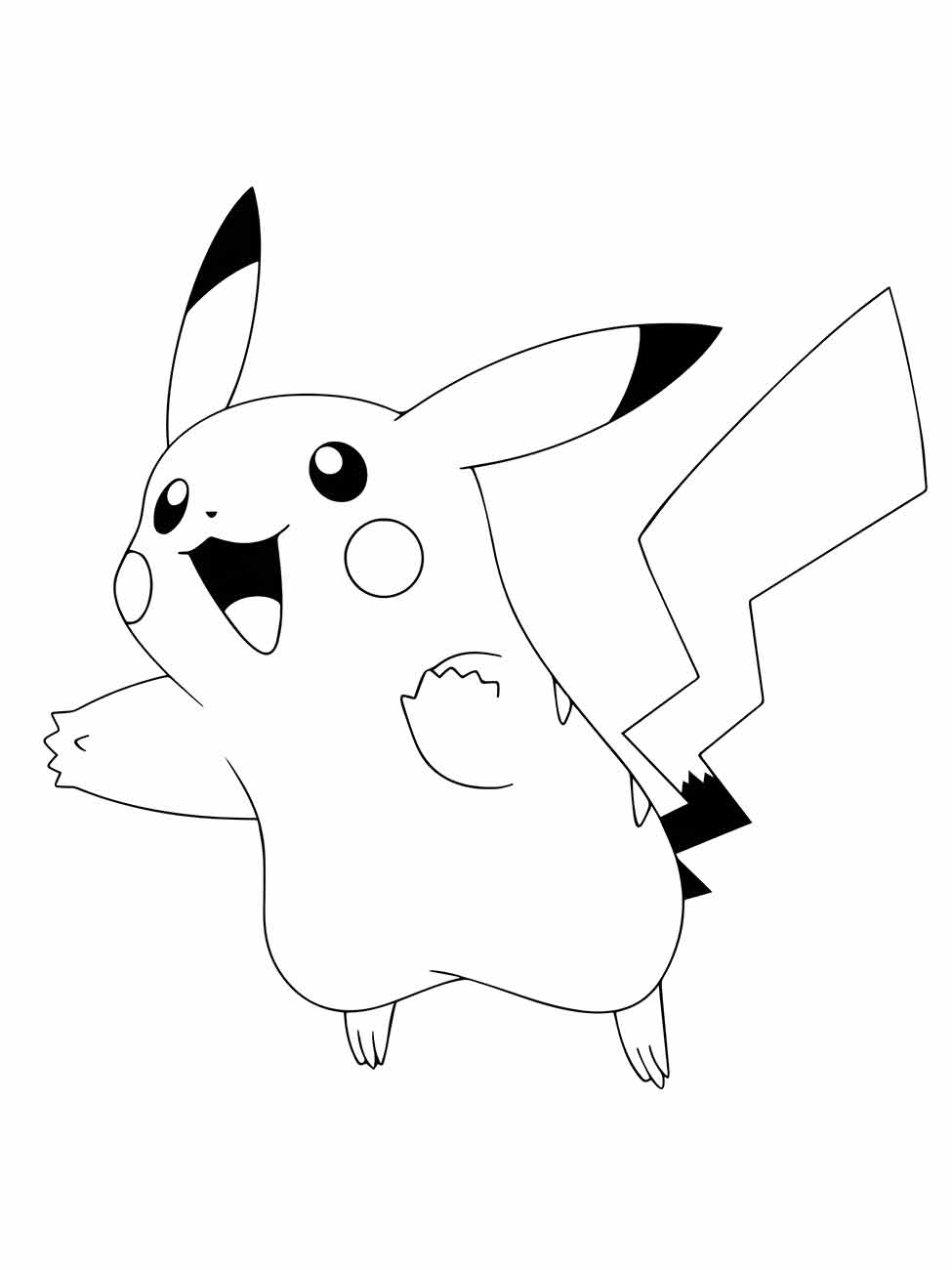 pikachu para colorir 9