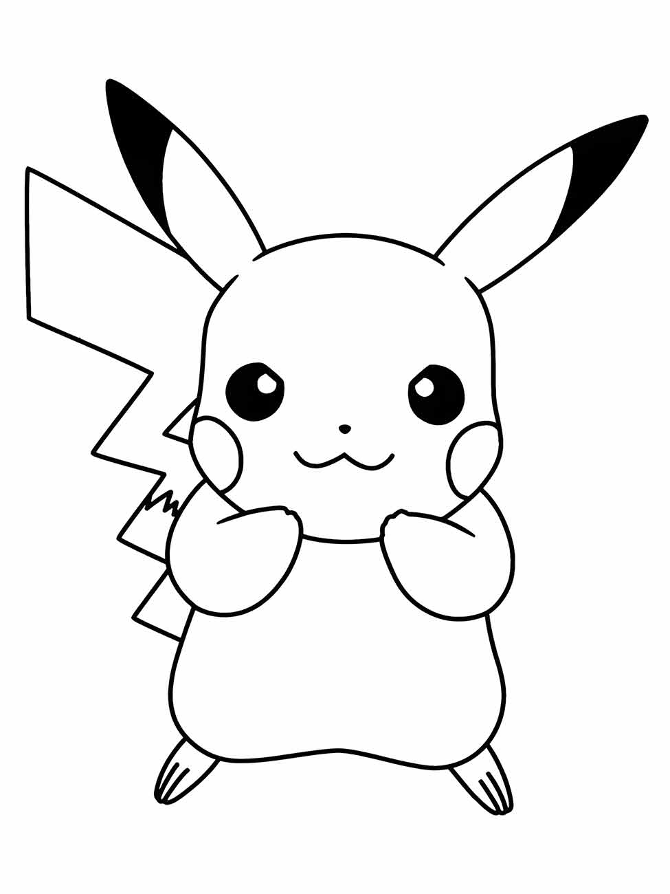 pikachu para colorir