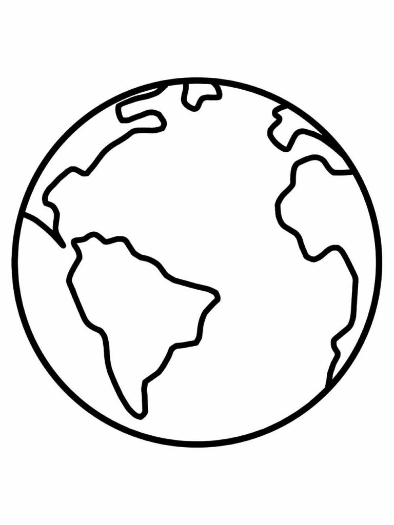 planeta terra para colorir 6 - Educarolando - Aprender brincando