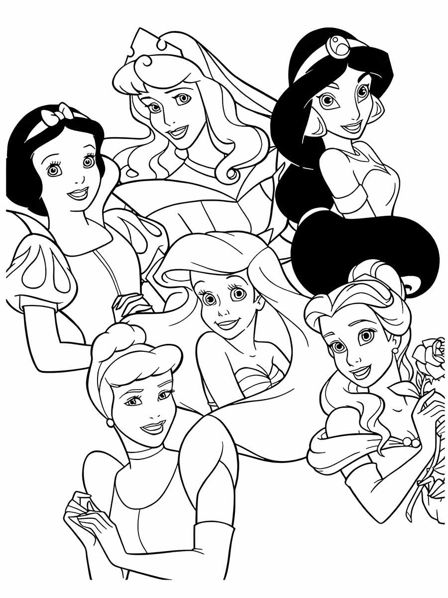 princesas da disney para colorir 4