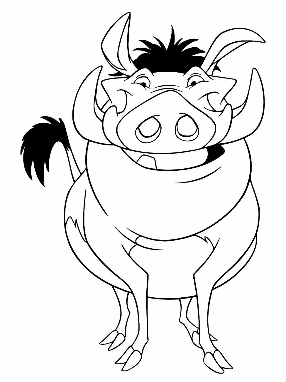 pumba para colorir 1