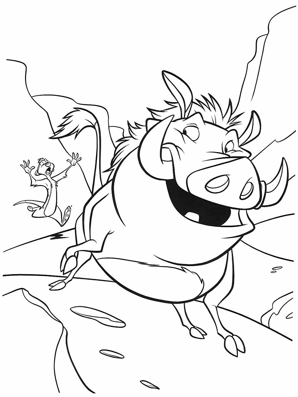 pumba para colorir 2