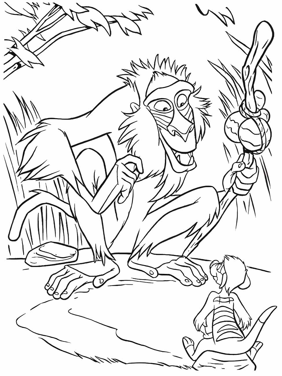 rafiki timao para colorir 1