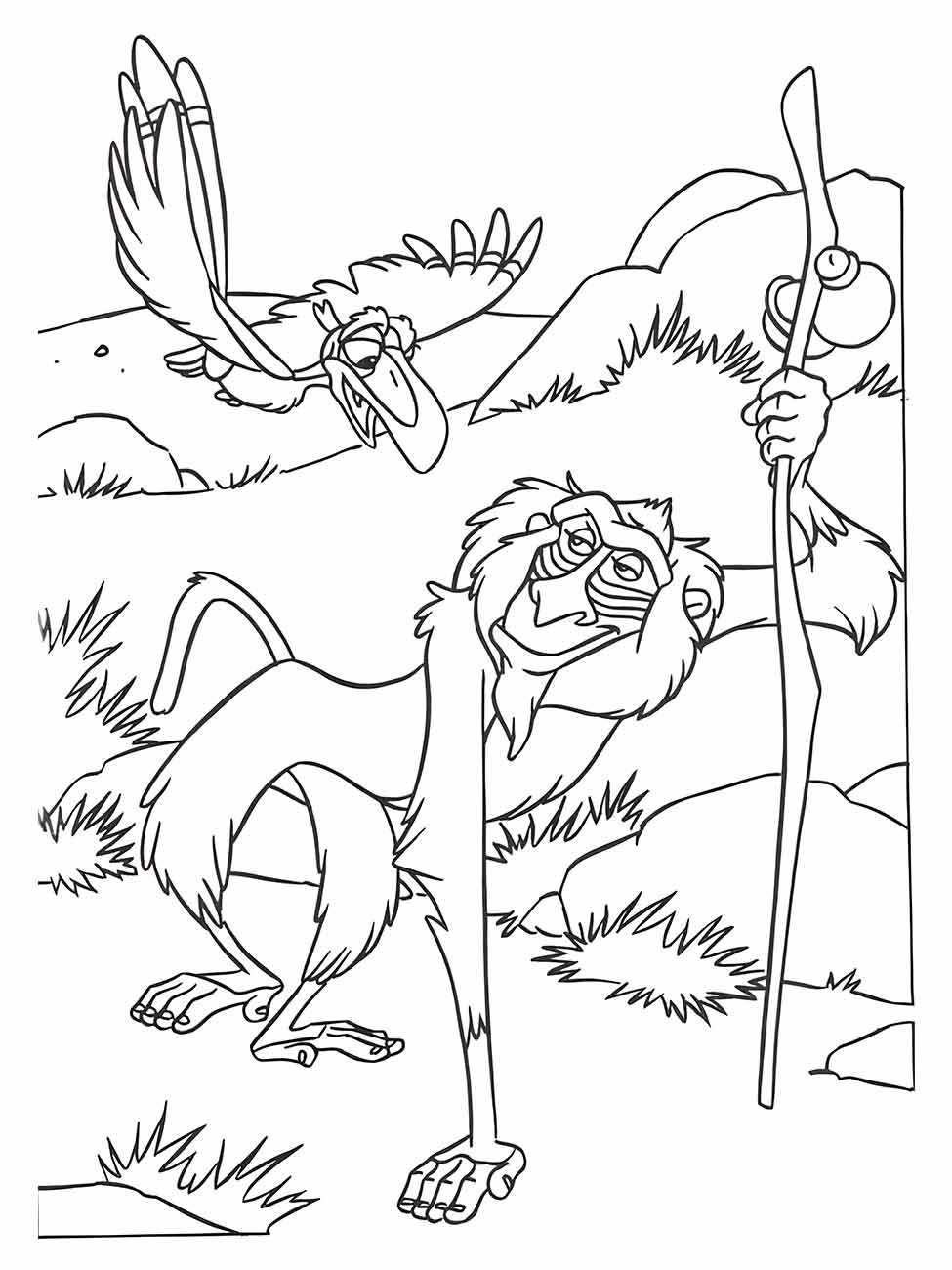 rafiki zazu para colorir 1