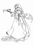 rapunzel para colorir 4