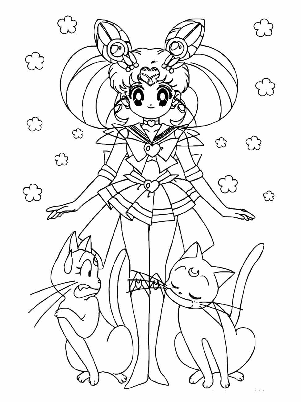 sailor moon para colorir