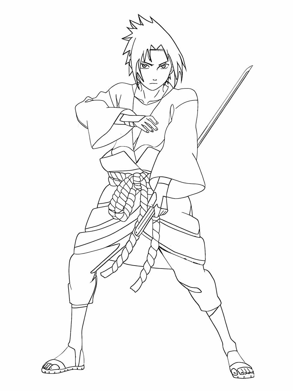 sasuke para colorir 1