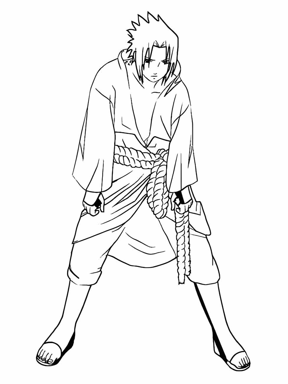 sasuke para colorir 2