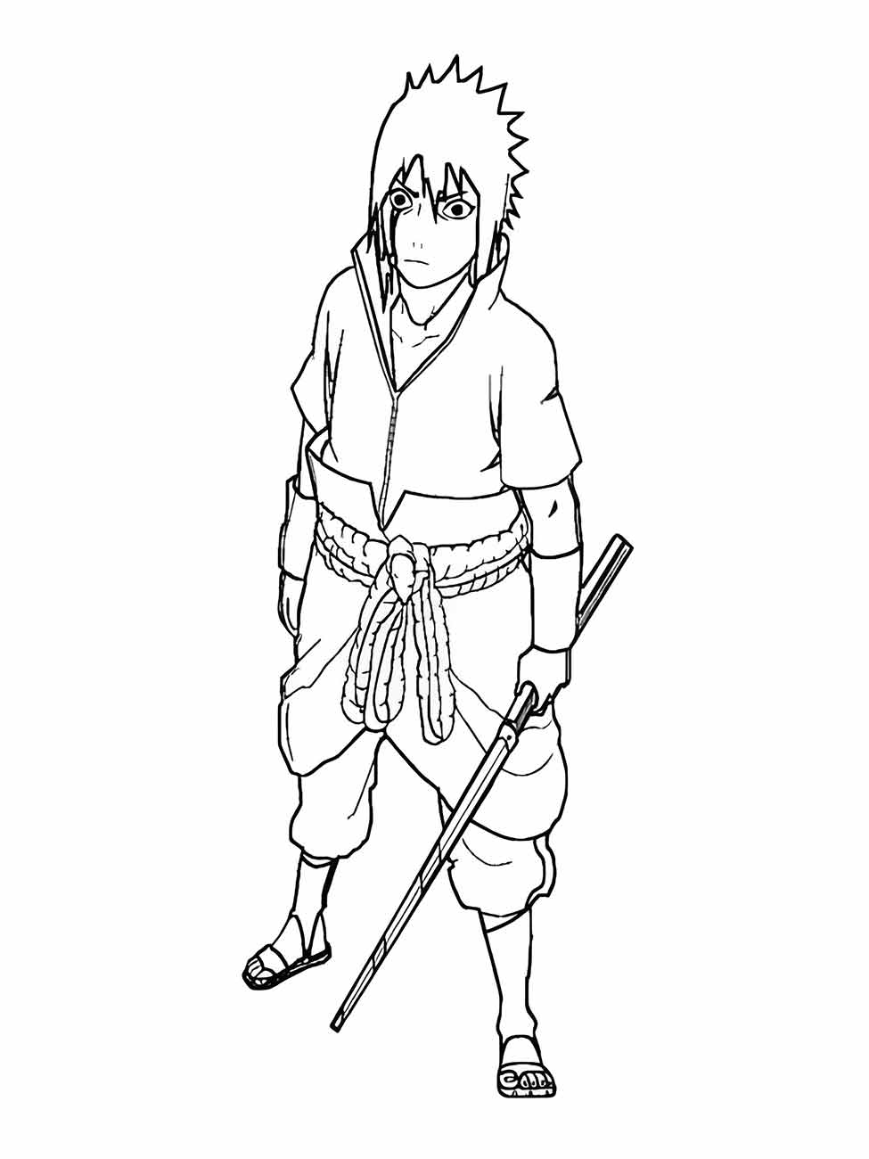 sasuke para colorir