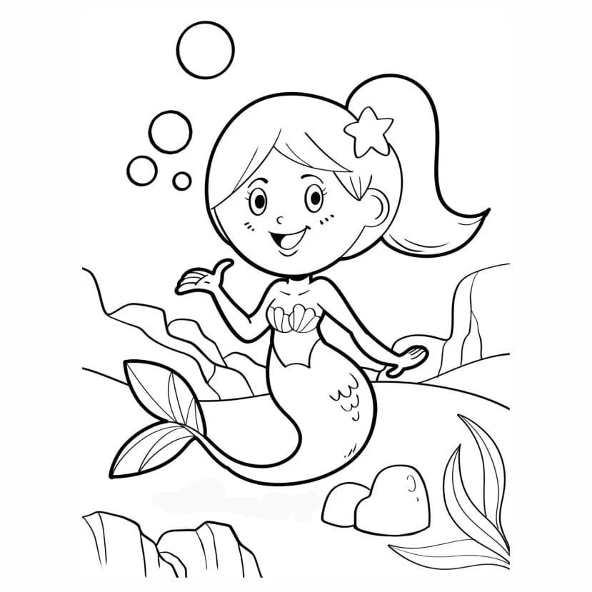 sereia desenho infantil