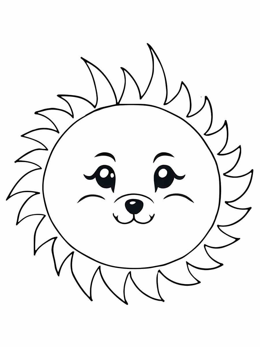 sol para colorir 1