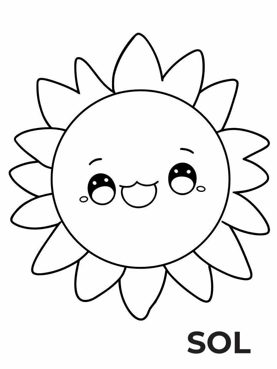 sol para colorir 21