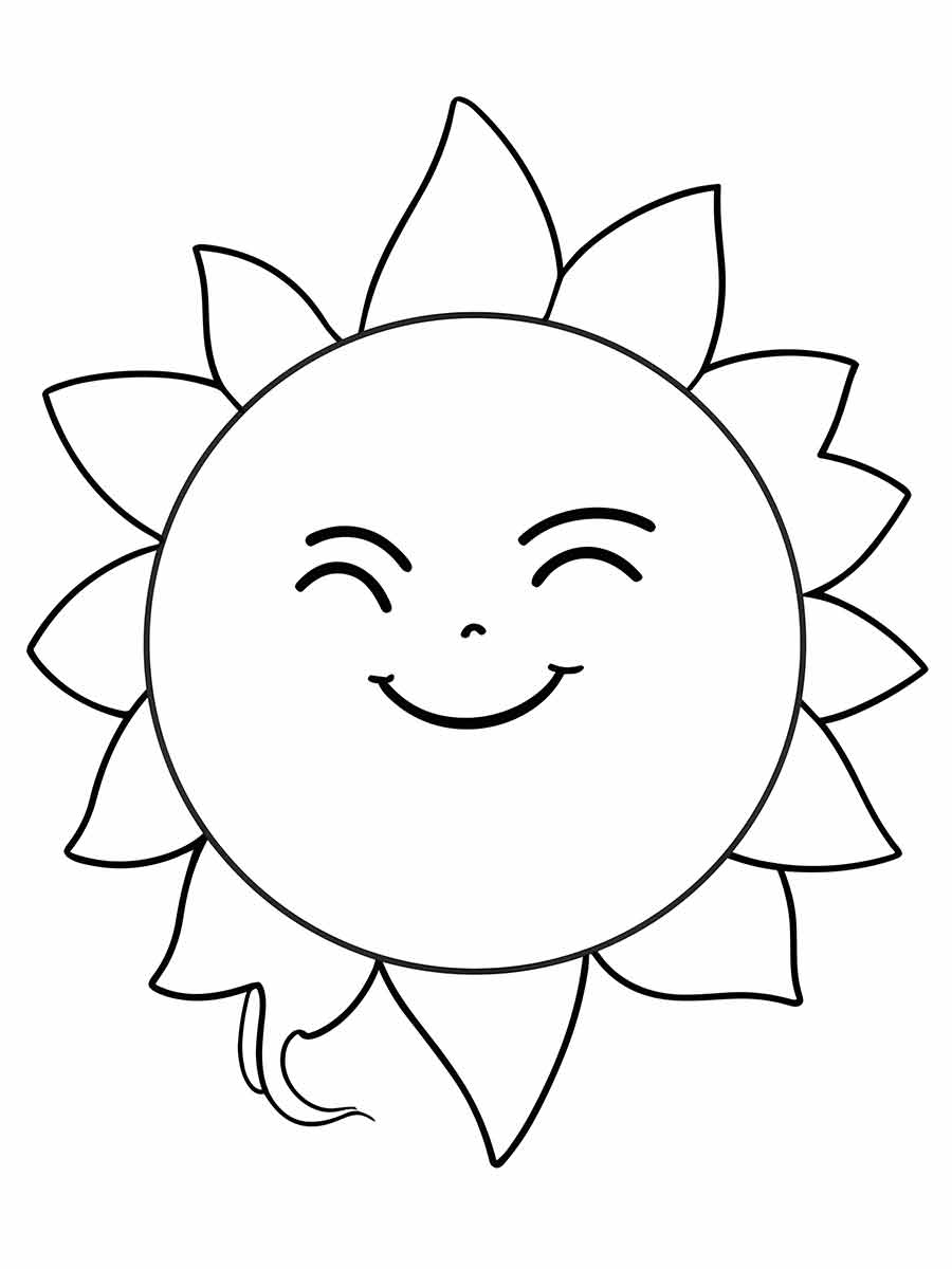 sol para colorir 4