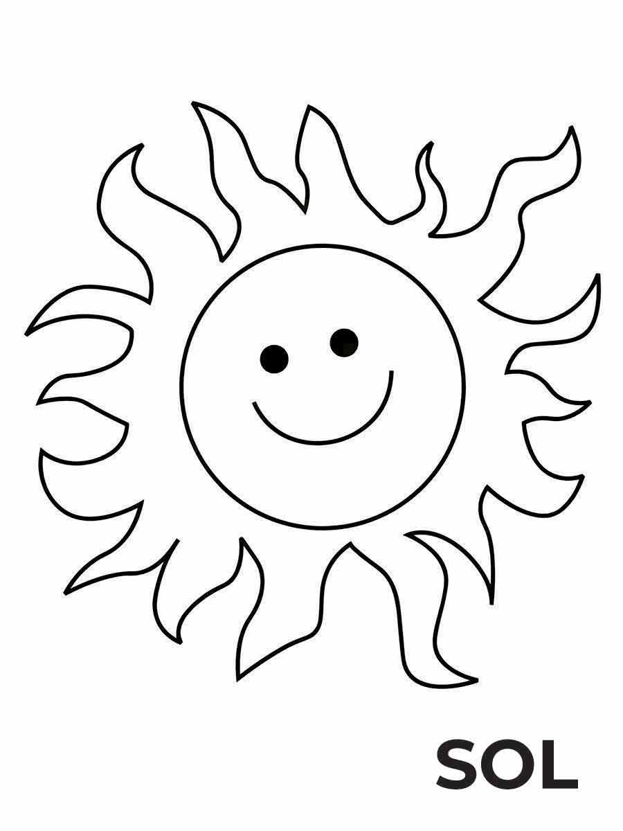 sol para colorir 7