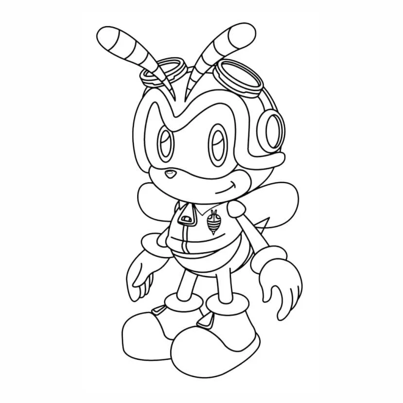 sonic charmy bee para colorir 1