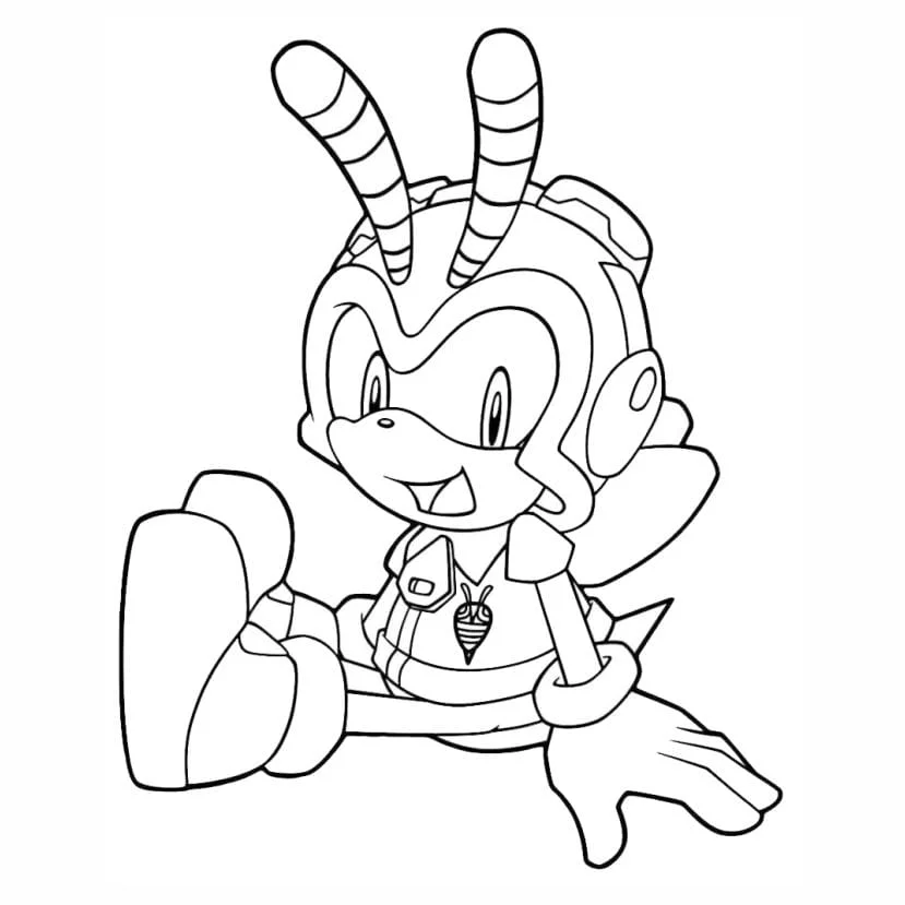 sonic charmy bee para colorir