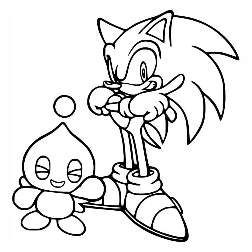 sonic cheese para colorir