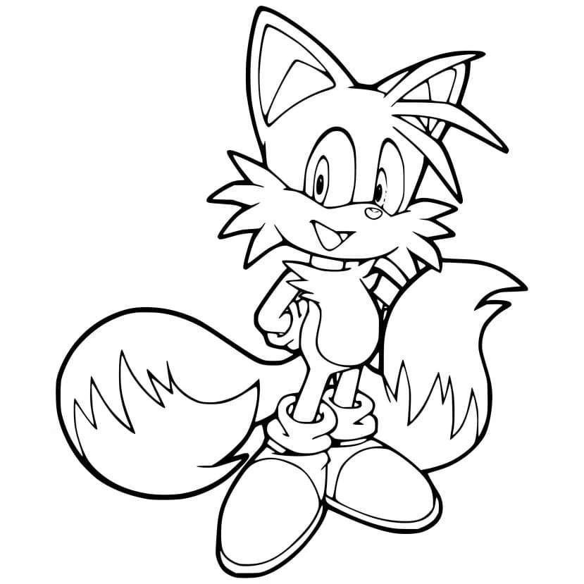 sonic miles tails prower para colorir 1