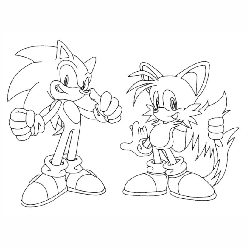 sonic miles tails prower para colorir 2