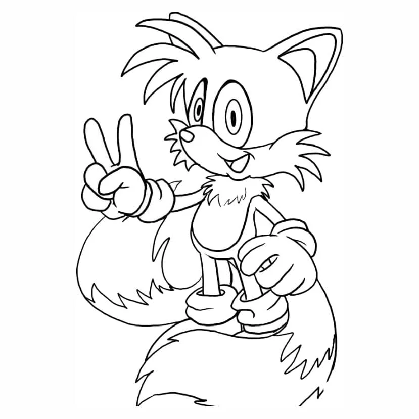 sonic miles tails prower para colorir