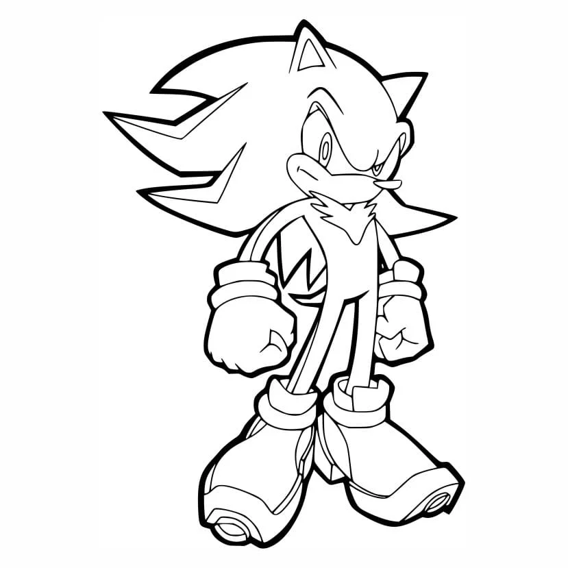 sonic para colorir 1