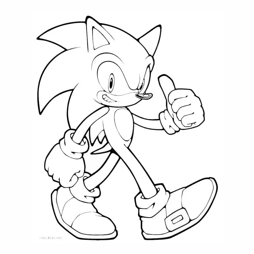 sonic para colorir 10