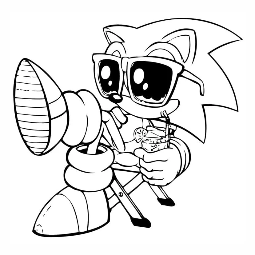 sonic para colorir 17