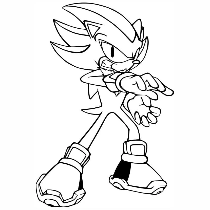 sonic para colorir 3