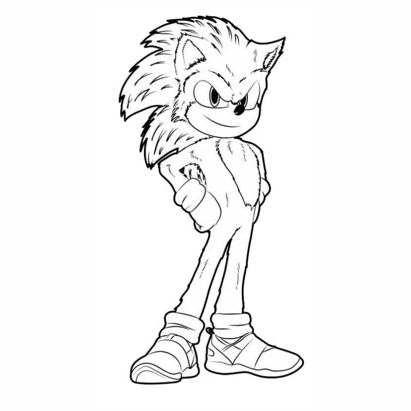 sonic para colorir 6