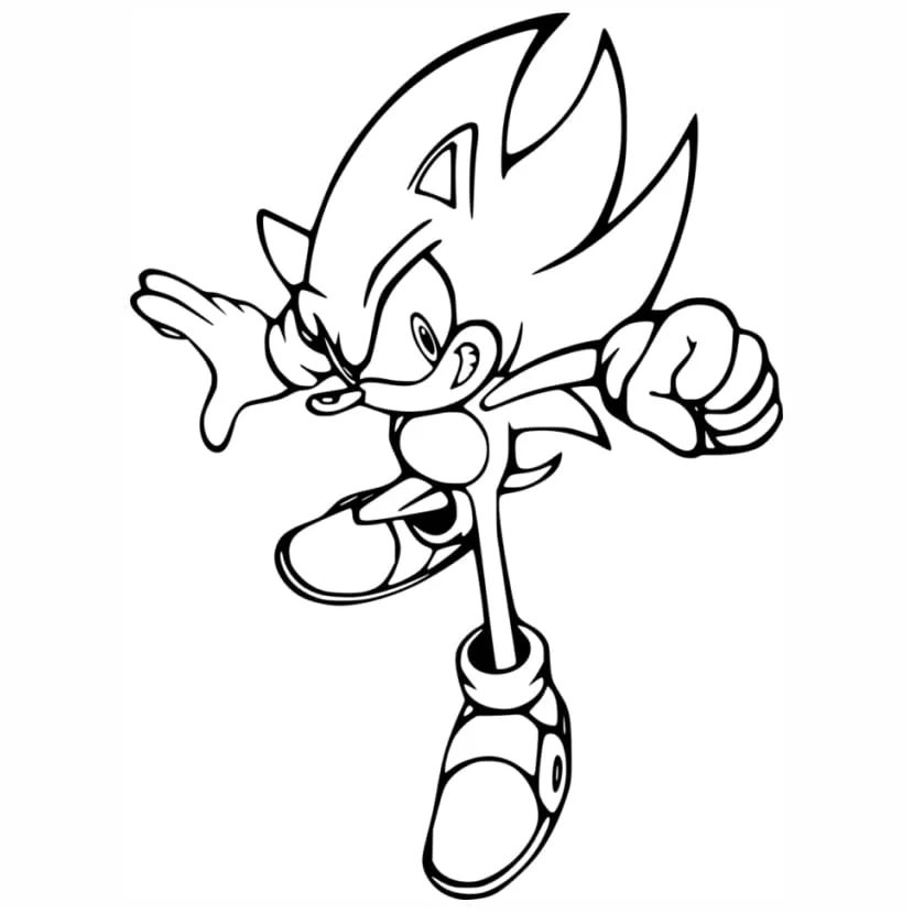 sonic para colorir 7